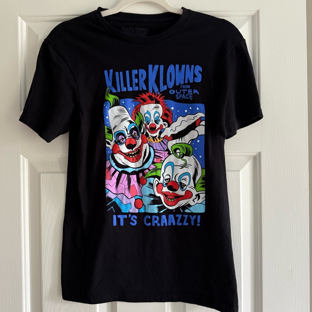 KILLER KLOWNS FROM OUTER SPACE Scary Horror Graphic Tee Shirt Size S CLOWNS VGC